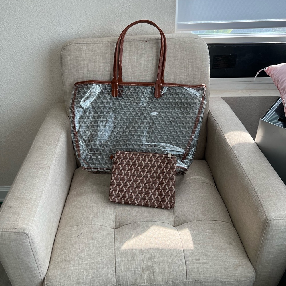 Goyard transparent tote